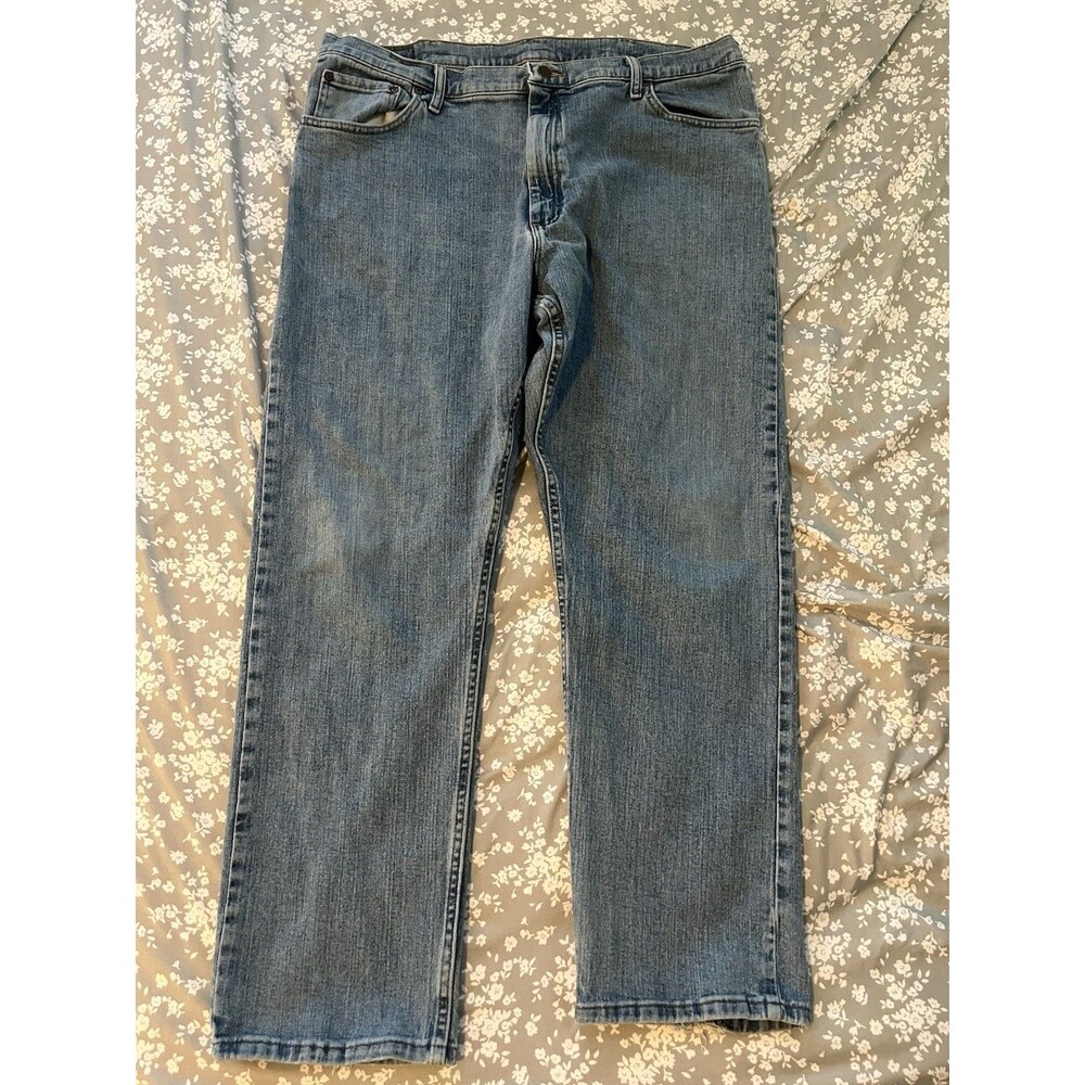 Wrangler Men's Relaxed Fit Jeans 40x30 Blue Stretch Denim 9TRLAVS Workwear